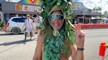 A big crowd turned out to see the Cannabis Law Reform Rally and Parade at Nimbin MardiGrass. Pictures by Mitchell Craig. 