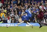 Chelsea's Nicolas Jackson drives home his side's fifth goal to complete the destruction of West Ham. (AP PHOTO)