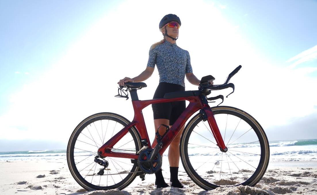 FOCUSSED: 2022 is shaping as a big year for Lennox Head professional triathlete Courtney Gilfillan. Pictures Marc Stapelberg.