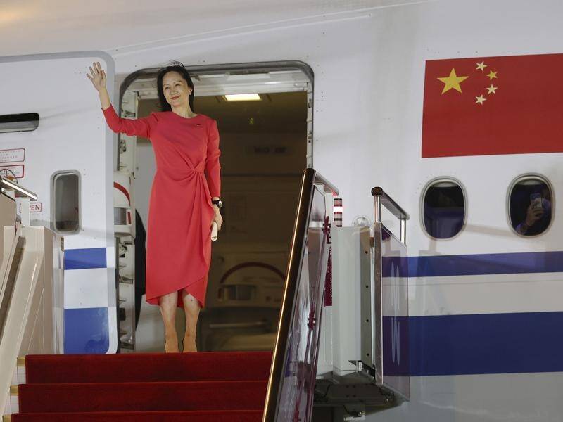 The return to China of Huawei CFO Meng Wanzhou was carried live on state TV.