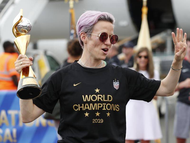 Megan Rapinoe has won her fight for US women soccer internationals to get the same money as the men.