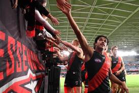 Things are looking up for Essendon, who moved third with a 20-point win over Greater Western Sydney. (Julian Smith/AAP PHOTOS)