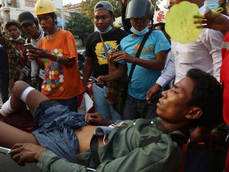 Police have fired on protesters in the bloodiest day of Myanmar's anti-coup protests.